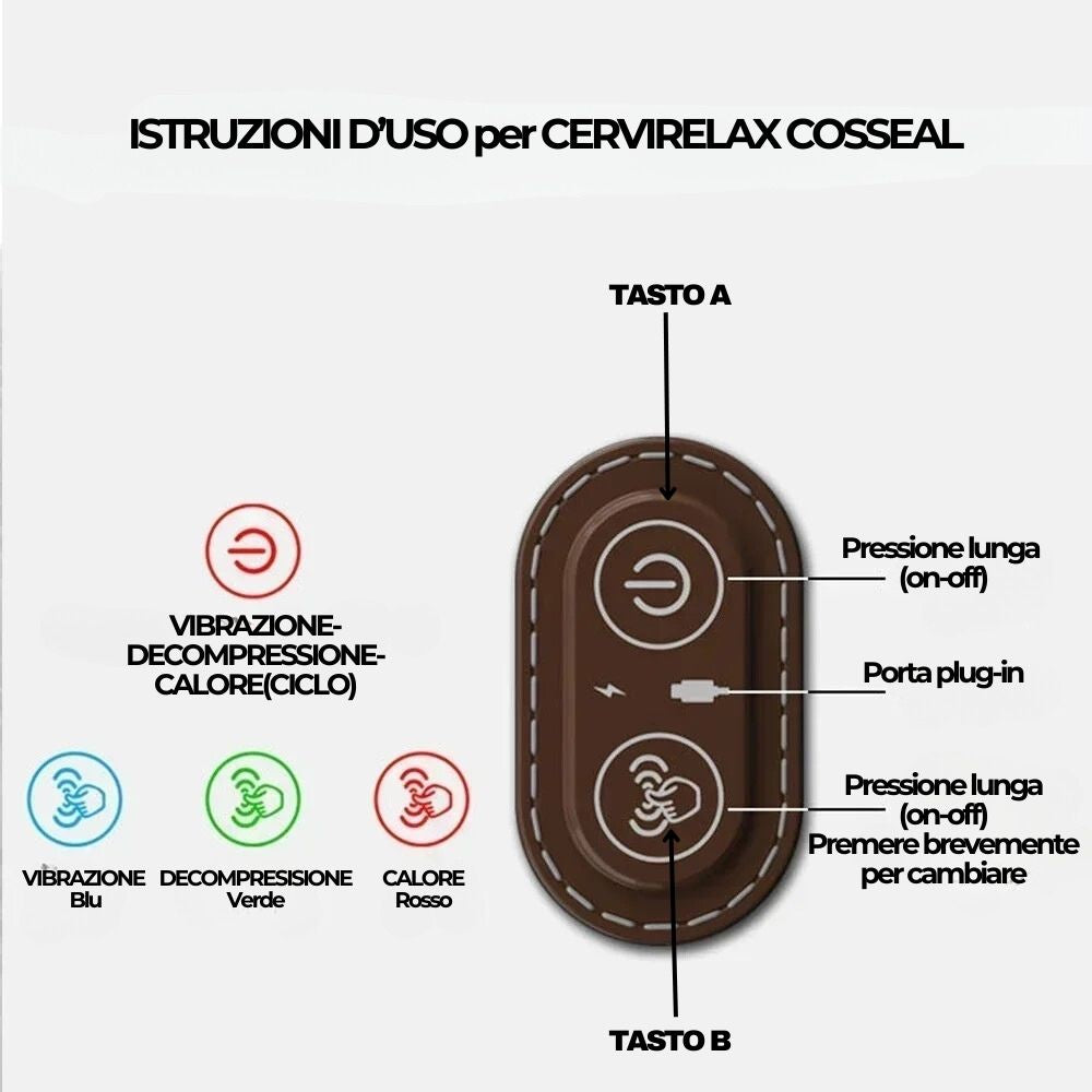 istruzioni per 
CerviRelax Cosseal | Massaggiatore per Cervicale
